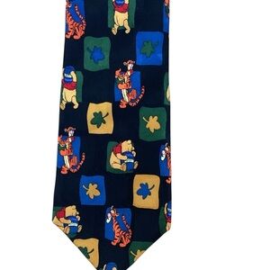 Disney Winnie the Pooh Honey Pot Tigger Colorful Block Necktie